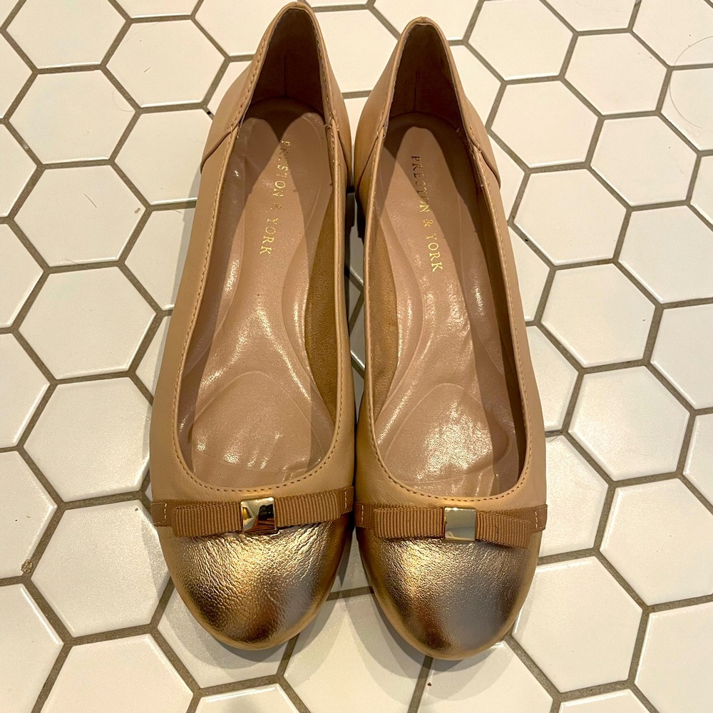 Preston & York  Metallic Toe Ballerina Flats
